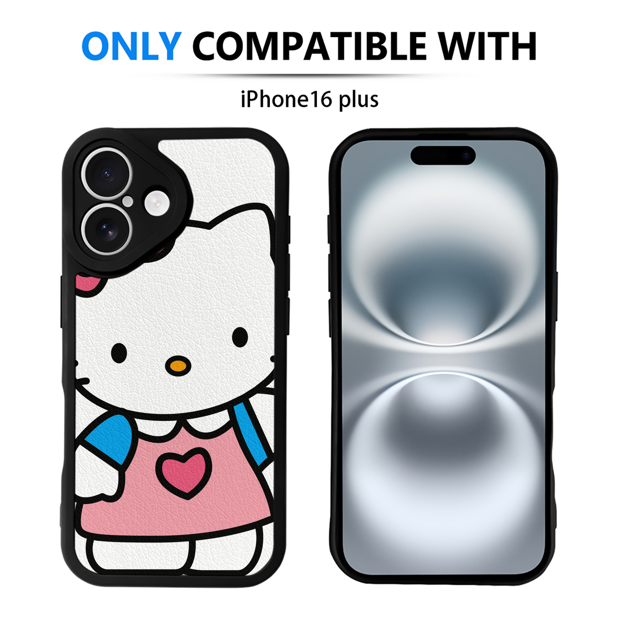 （画像用） Hello Kitty ハローキティ 【iPhone 16シリーズ対応】シリコンスマホケース（レザー調） 材質：シリコン